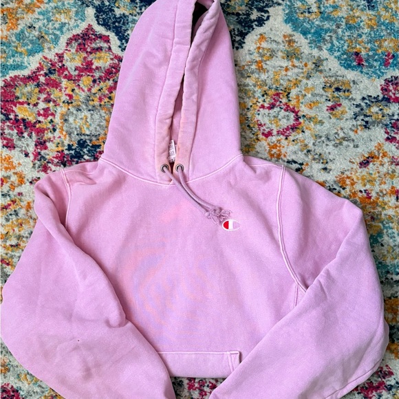 Vintage Champion Pink Pullover Hoodie with Logo S - Picture 6 of 7